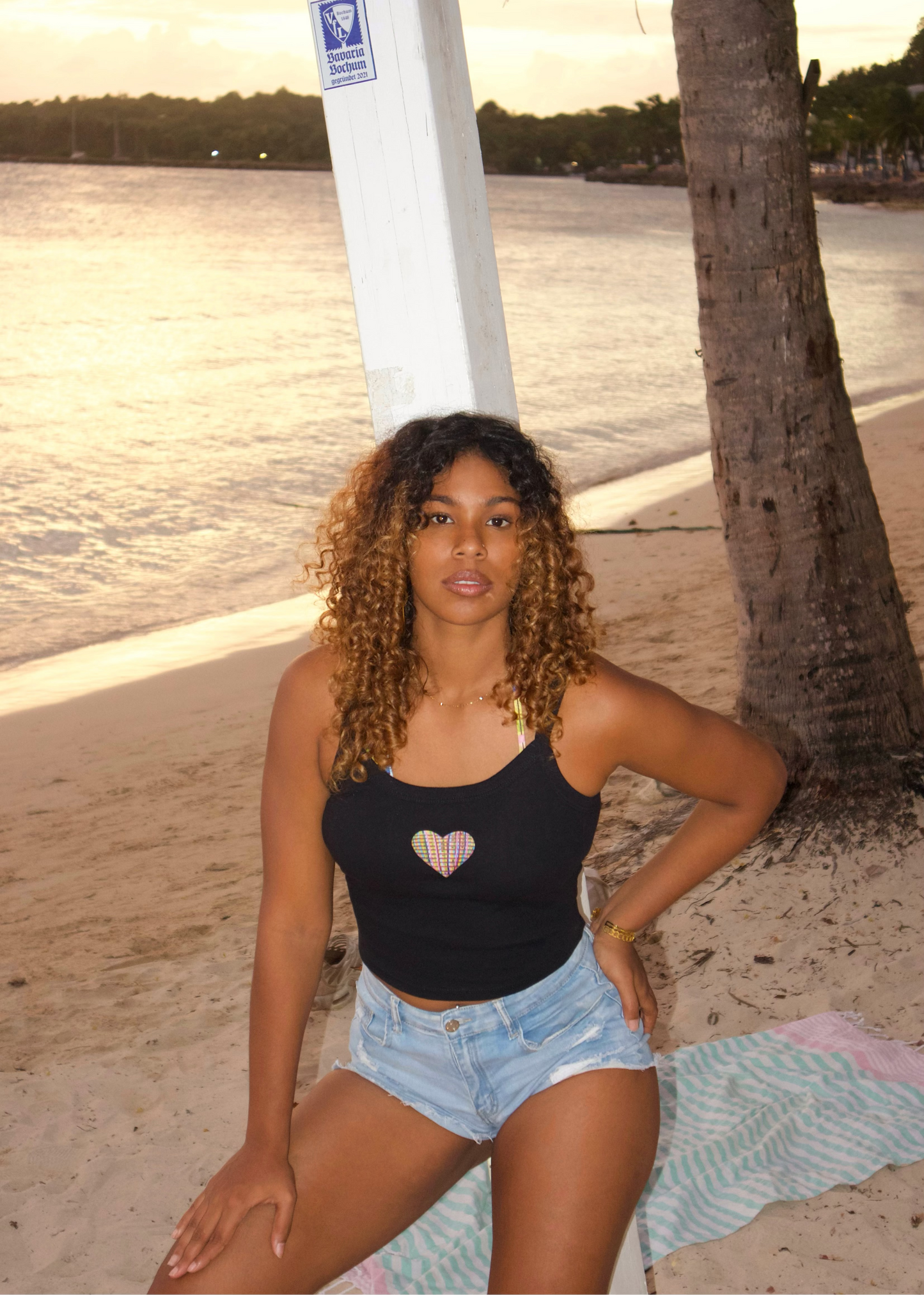COEUR CARAIBES - DARK TANK TOP