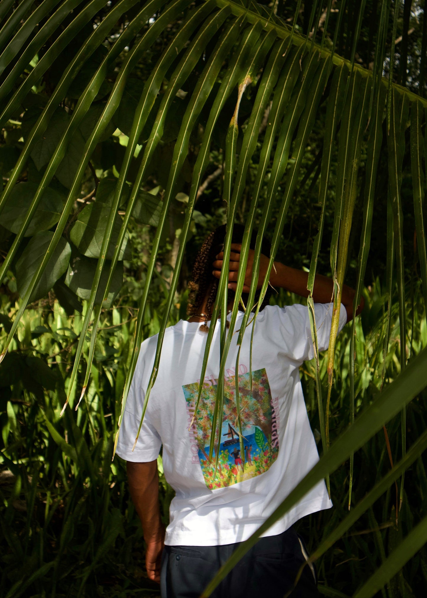 BOHÈME ISLAND - WHITE OVERSIZED UNISEX T-SHIRT