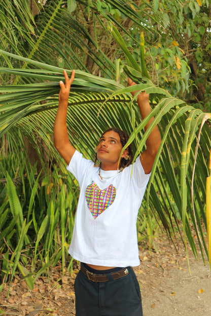 BOHÈME ISLAND - WHITE OVERSIZED UNISEX T-SHIRT