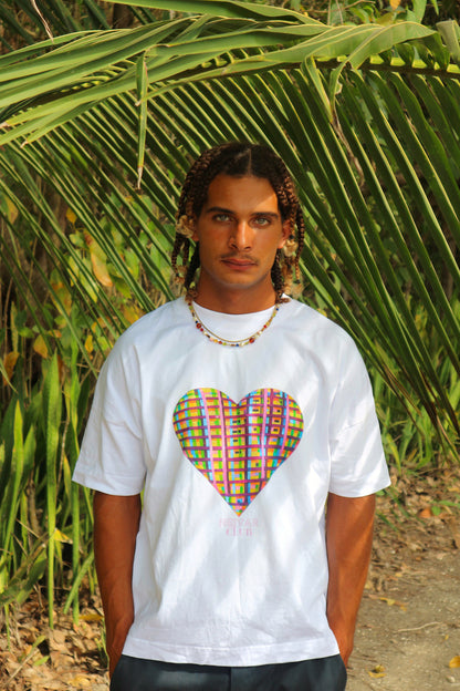 BOHÈME ISLAND - WHITE OVERSIZED UNISEX T-SHIRT