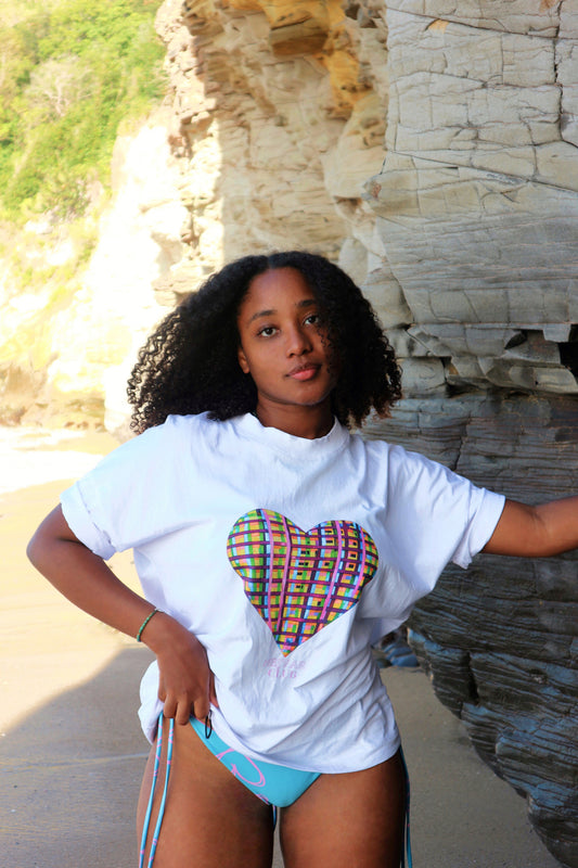 BOHÈME ISLAND - WHITE OVERSIZED UNISEX T-SHIRT