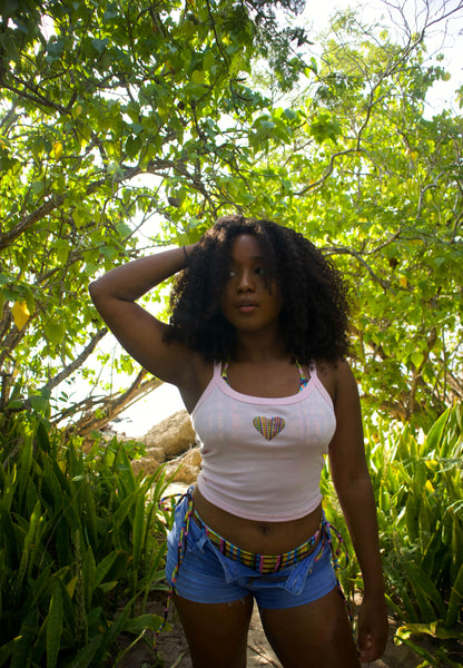 COEUR CARAIBES - PINK TANK TOP