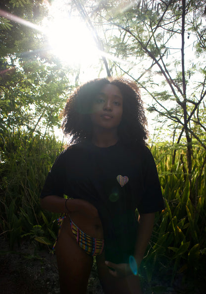 CARIBBEAN HEART - DARK OVERSIZED UNISEX T-SHIRT