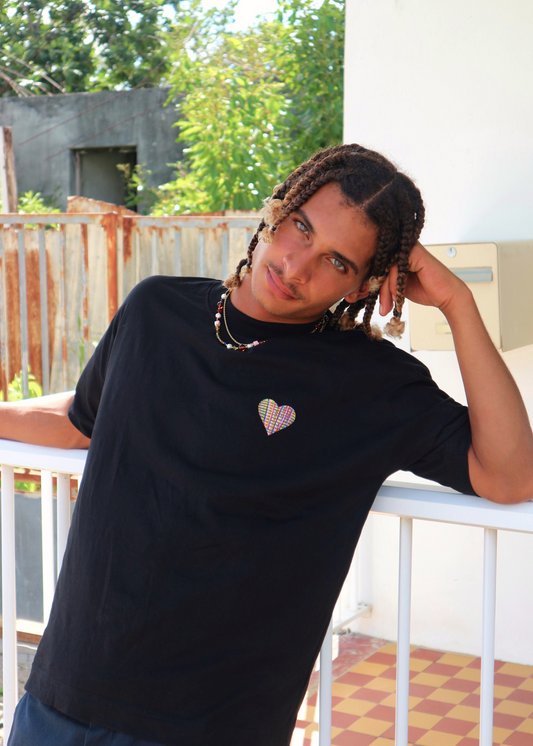 CARIBBEAN HEART - DARK OVERSIZED UNISEX T-SHIRT